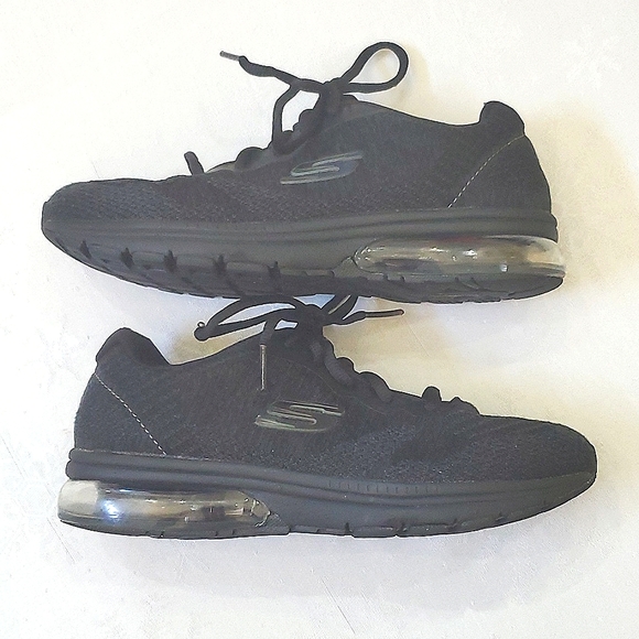 Black Lace Up Skechers Shoes Women's Size 6 (See Note) SN 179050TX - Picture 5 of 10